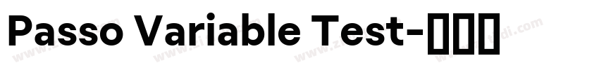Passo Variable Test字体转换 Passo Variable Test字体转换